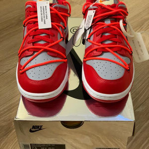 Nike Dunk Low Off-White University Red Mens 7.5